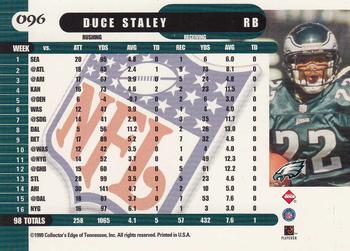 1999 Collector's Edge Supreme - Gold Ingot #096 Duce Staley Back