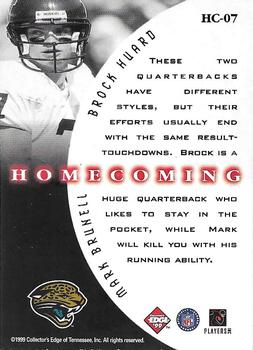 1999 Collector's Edge Supreme - Homecoming #HC-07 Mark Brunell / Brock Huard Back