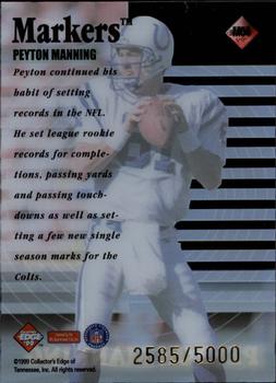 1999 Collector's Edge Supreme - Markers #M04 Peyton Manning Back