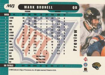 1999 Collector's Edge Supreme - Previews #MB Mark Brunell Back