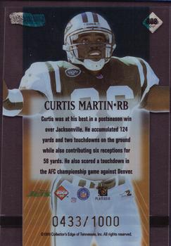 1999 Collector's Edge Supreme - Route XXXIII #R08 Curtis Martin Back