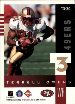 1999 Collector's Edge Supreme - T3 #T3-30 Terrell Owens Back