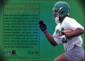 1995 Flair - Hot Numbers #9 Ricky Watters Back
