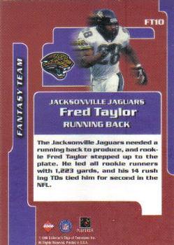 1999 Collector's Edge Triumph - Fantasy Team #FT10 Fred Taylor Back
