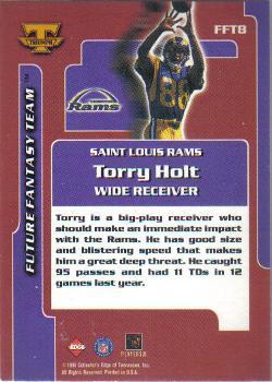 1999 Collector's Edge Triumph - Future Fantasy Team #FFT8 Torry Holt Back