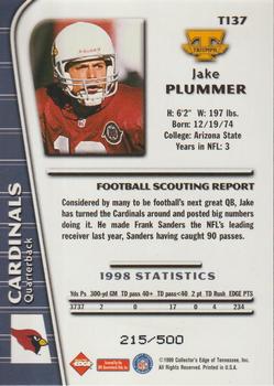 1999 Collector's Edge Triumph - Galvanized #T137 Jake Plummer Back