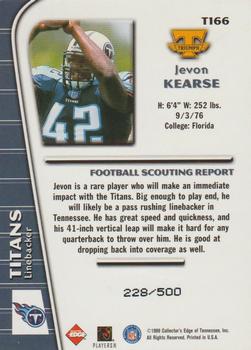 1999 Collector's Edge Triumph - Galvanized #T166 Jevon Kearse Back