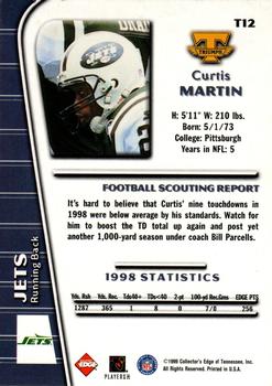 1999 Collector's Edge Triumph - Millennium Collection Red #T12 Curtis Martin Back