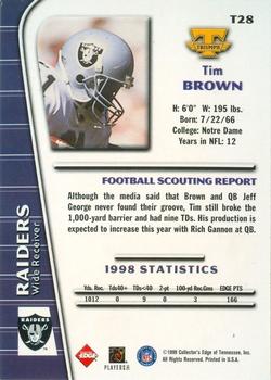 1999 Collector's Edge Triumph - Millennium Collection Red #T28 Tim Brown Back