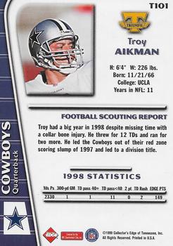1999 Collector's Edge Triumph - Millennium Collection Red #T101 Troy Aikman Back