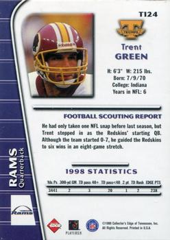 1999 Collector's Edge Triumph - Millennium Collection Red #T124 Trent Green Back