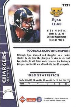 1999 Collector's Edge Triumph - Millennium Collection Red #T131 Ryan Leaf Back