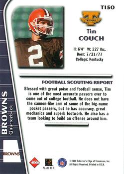 1999 Collector's Edge Triumph - Millennium Collection Red #T150 Tim Couch Back