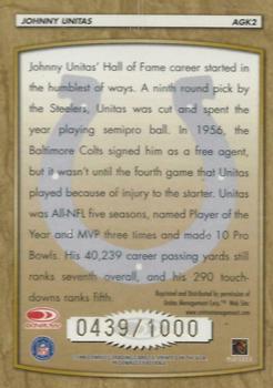 1999 Donruss - All-Time Gridiron Kings Autographs #AGK2 Johnny Unitas Back