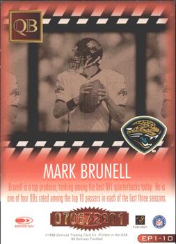 1999 Donruss - Executive Producers #EP1-10 Mark Brunell Back