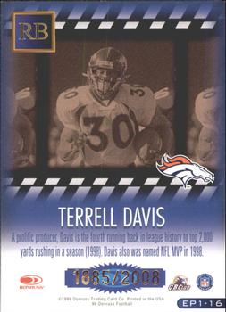 1999 Donruss - Executive Producers #EP1-16 Terrell Davis Back