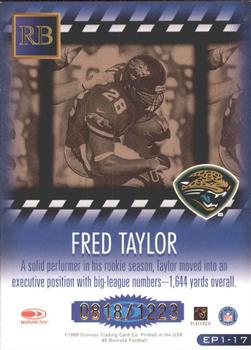 1999 Donruss - Executive Producers #EP1-17 Fred Taylor Back