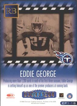 1999 Donruss - Executive Producers #EP1-18 Eddie George Back