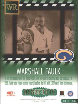 1999 Donruss - Executive Producers #EP1-40 Marshall Faulk Back