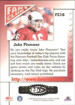 1999 Donruss - Fan Club Gold #FC16 Jake Plummer Back