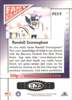 1999 Donruss - Fan Club Gold #FC17 Randall Cunningham Back