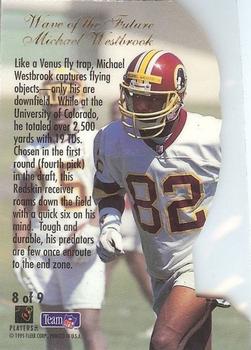 1995 Flair - Wave of the Future #8 Michael Westbrook Back