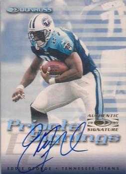 1999 Donruss - Private Signings #NNO Eddie George Front