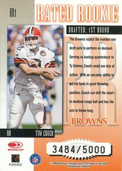 1999 Donruss - Rated Rookies #RR1 Tim Couch Back