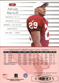 1999 Donruss - Stat Line Career #3 Adrian Murrell Back
