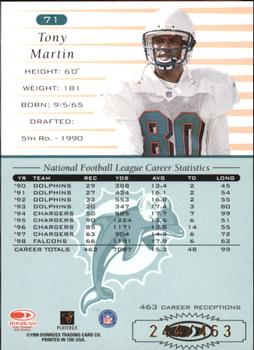 1999 Donruss - Stat Line Career #71 Tony Martin Back