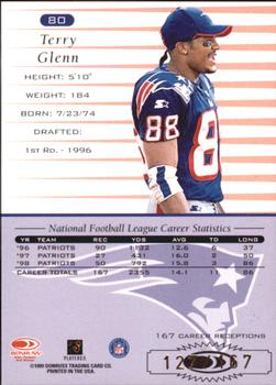 1999 Donruss - Stat Line Career #80 Terry Glenn Back