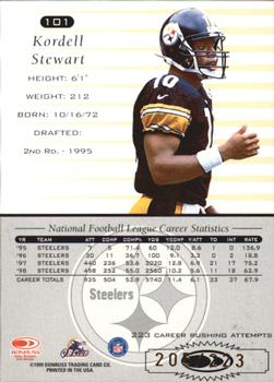 1999 Donruss - Stat Line Career #101 Kordell Stewart Back