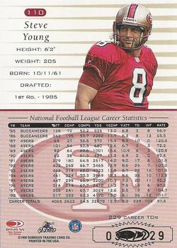 1999 Donruss - Stat Line Career #110 Steve Young Back