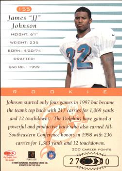 1999 Donruss - Stat Line Career #155 James Johnson Back