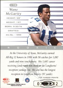 1999 Donruss - Stat Line Career #178 Wane McGarity Back