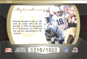 1999 Donruss - Zoning Commission #ZC4 Peyton Manning Back
