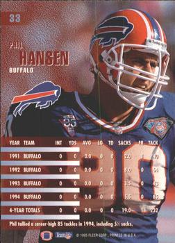 1995 Fleer #33 Phil Hansen Back