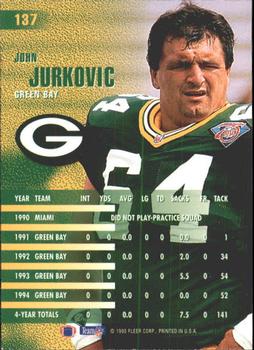 1995 Fleer #137 John Jurkovic Back