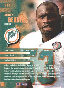 1995 Fleer #214 Aubrey Beavers Back