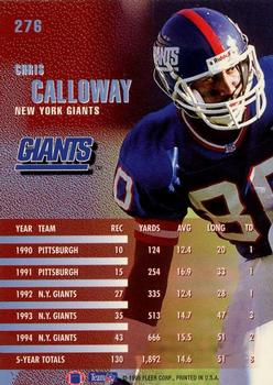 1995 Fleer #276 Chris Calloway Back