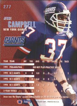 1995 Fleer #277 Jesse Campbell Back