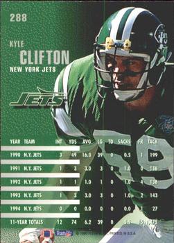 1995 Fleer #288 Kyle Clifton Back