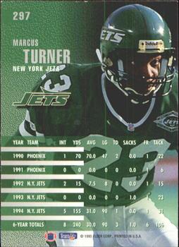 1995 Fleer #297 Marcus Turner Back