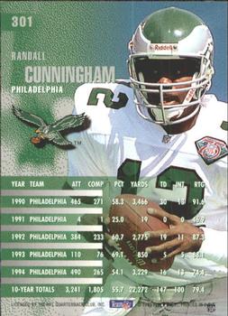 1995 Fleer #301 Randall Cunningham Back