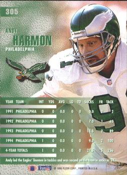 1995 Fleer #305 Andy Harmon Back