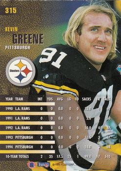 1995 Fleer #315 Kevin Greene Back