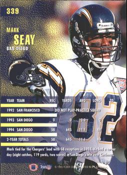 1995 Fleer #339 Mark Seay Back