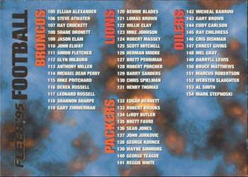 1995 Fleer #397 Checklist: 105-212 Front