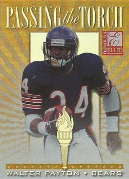1999 Donruss Elite - Passing the Torch #4 Walter Payton / Barry Sanders Front