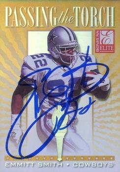 1999 Donruss Elite - Passing the Torch Autographs #4 Emmitt Smith / Fred Taylor Front